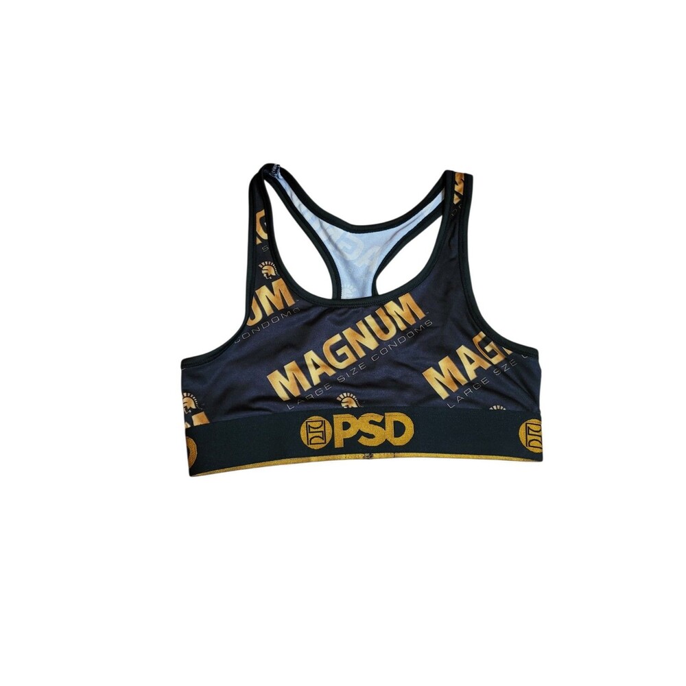 MAGNUM PSD Trojan Sports Bra Black Gold Size XS New Without Tags